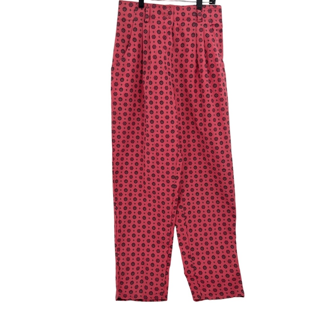 Vintage 90s Dusty‎ Pink Pleated Pants High Rise Tapered Leg KORET Size S Barbie